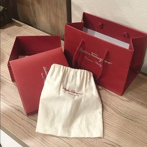 Ferragamo box and dust bag